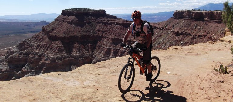Pierre sur la Gooseberry Mesa trail - South Rim