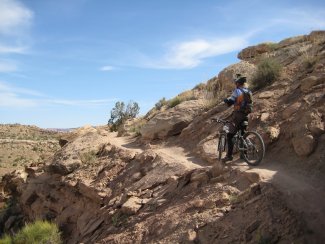 Jacques dans une partie plus technique de Sovereign Trail