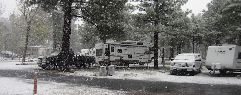 Il neige à Flagstaff
